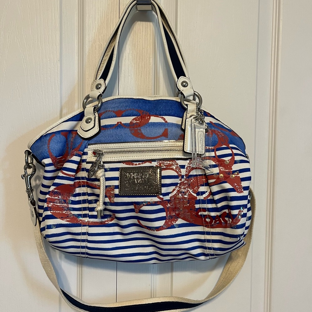 Coach Poppy Sequin Rocker Crossbody Large Bag Rare